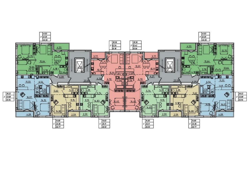 План 2-10-го этажа